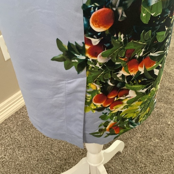 Maeve Anthropologie Blue Sheath Midi Dress Spaghetti Strap size 8 - Picture 6 of 10